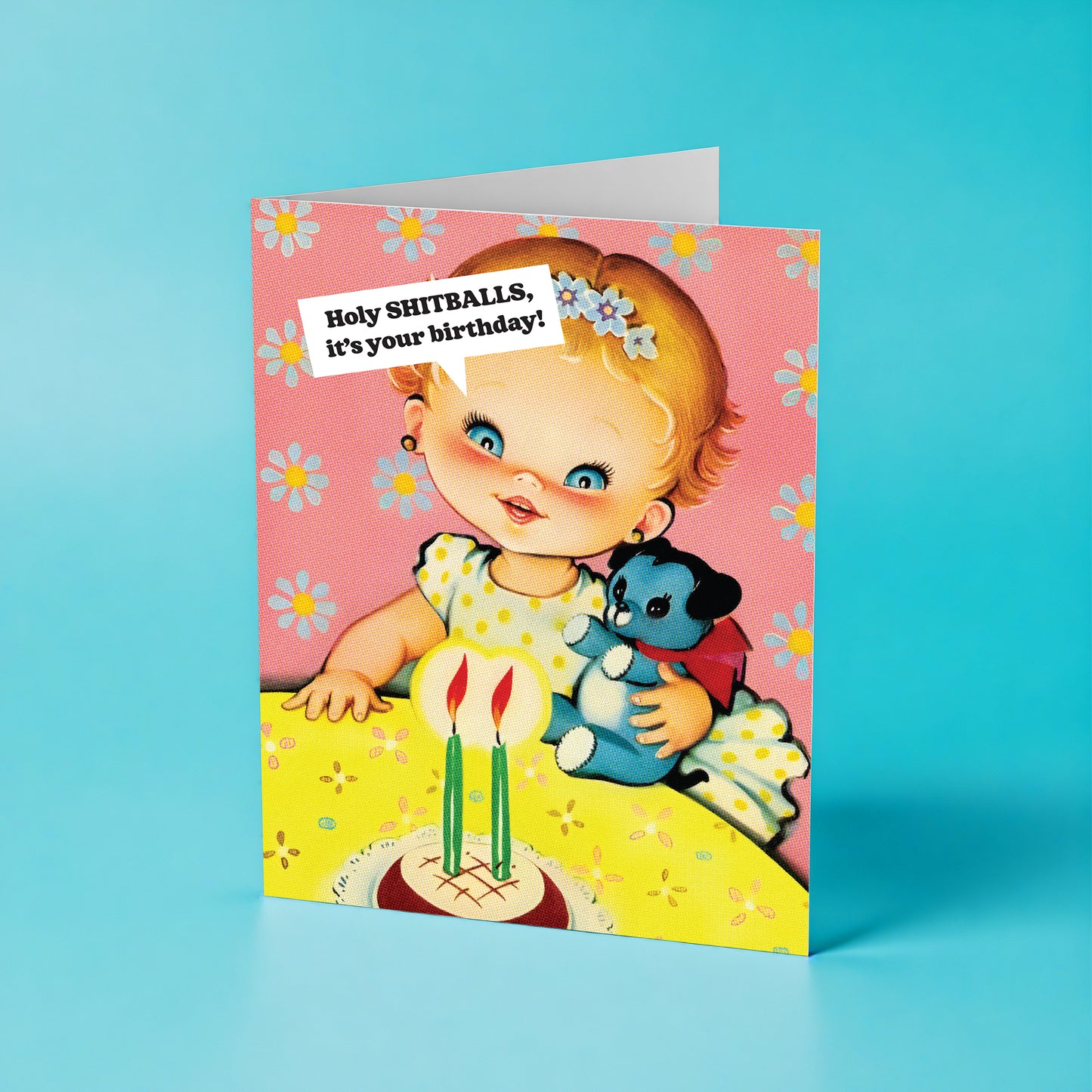 "Holy Shitballs" Birthday Card