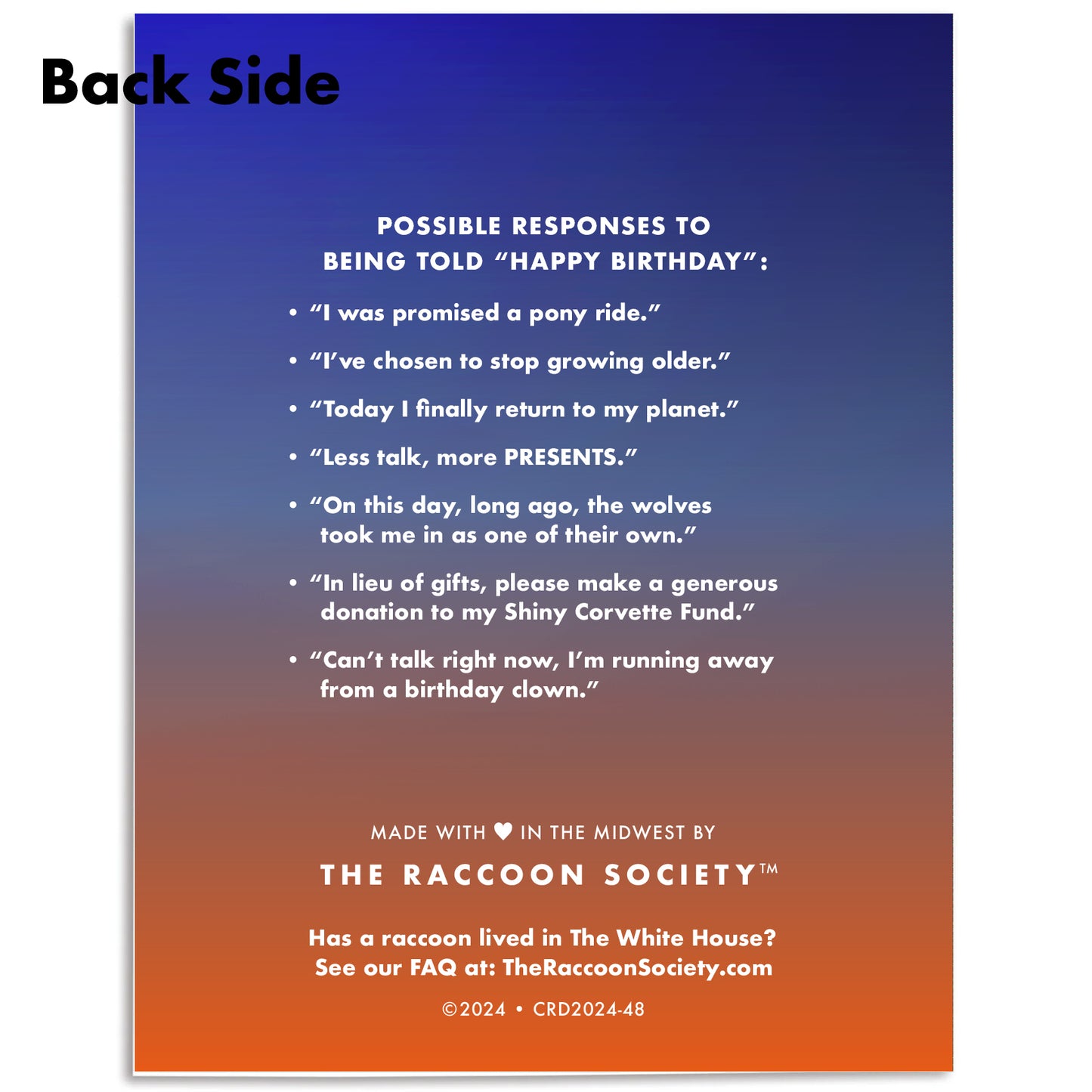 Ronald Birthday Card