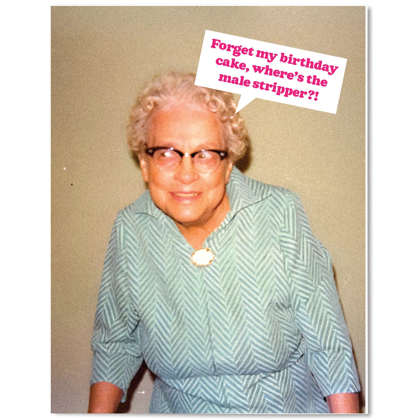 "Male Stripper" Birthday Card