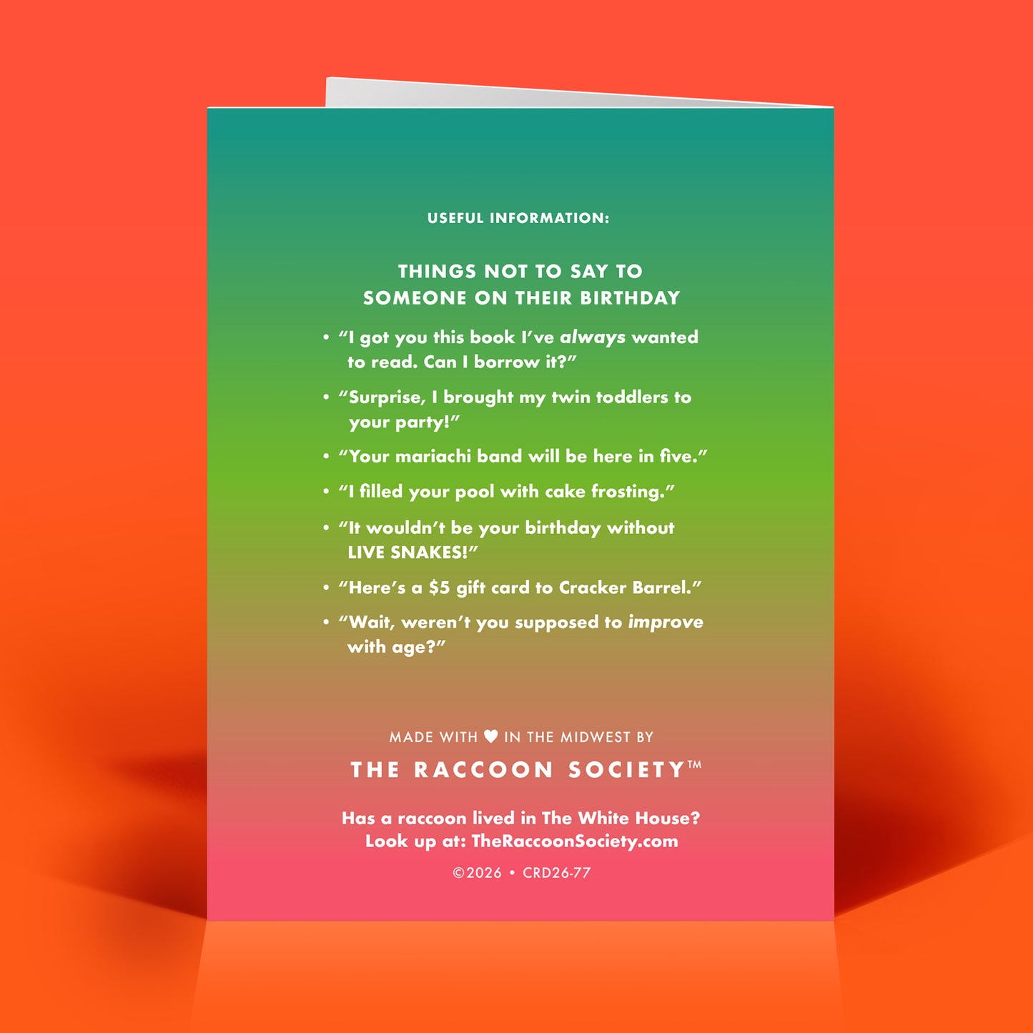 Pace Yourself Birthday Card