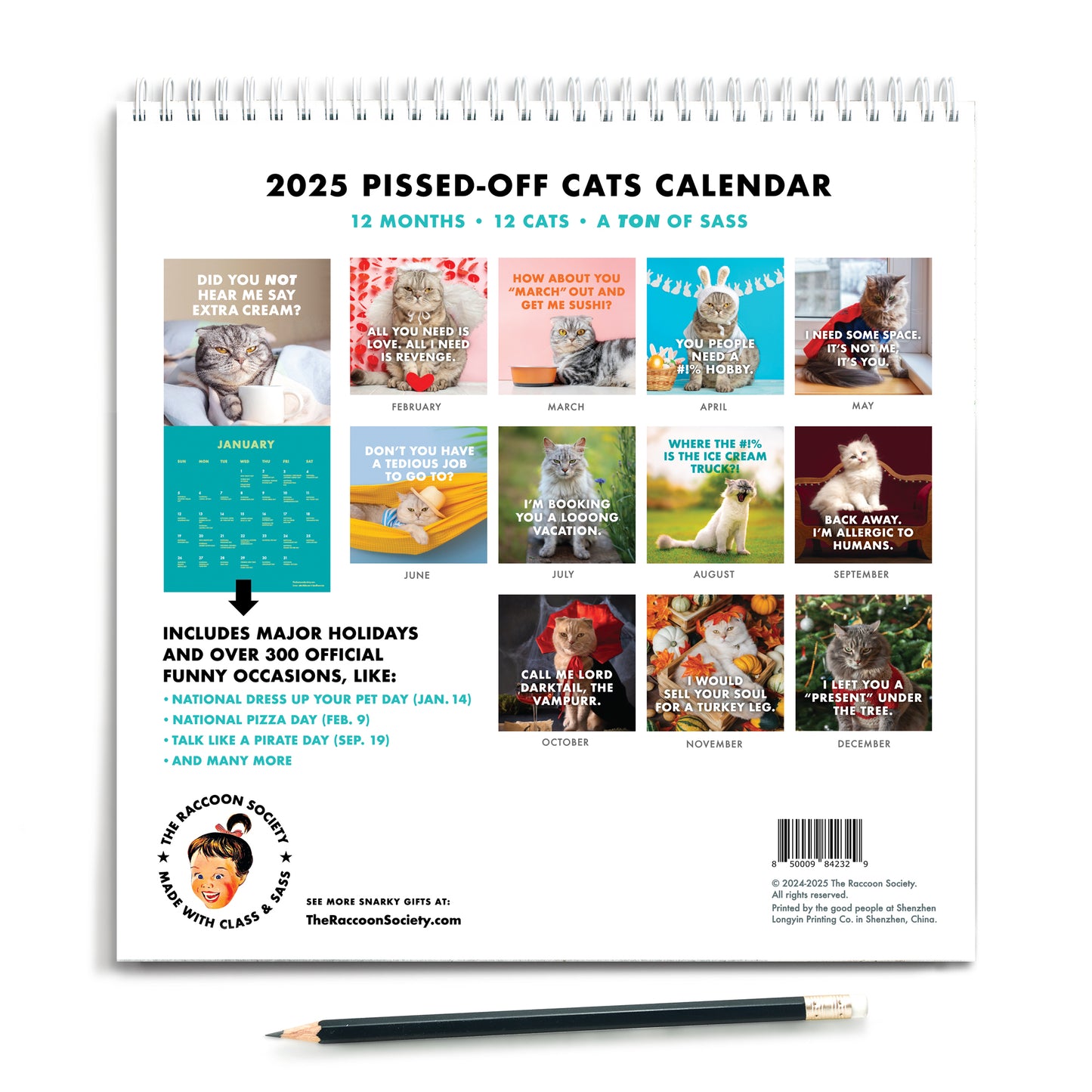 2025 Pissed-off Cats Calendar - SOLD OUT