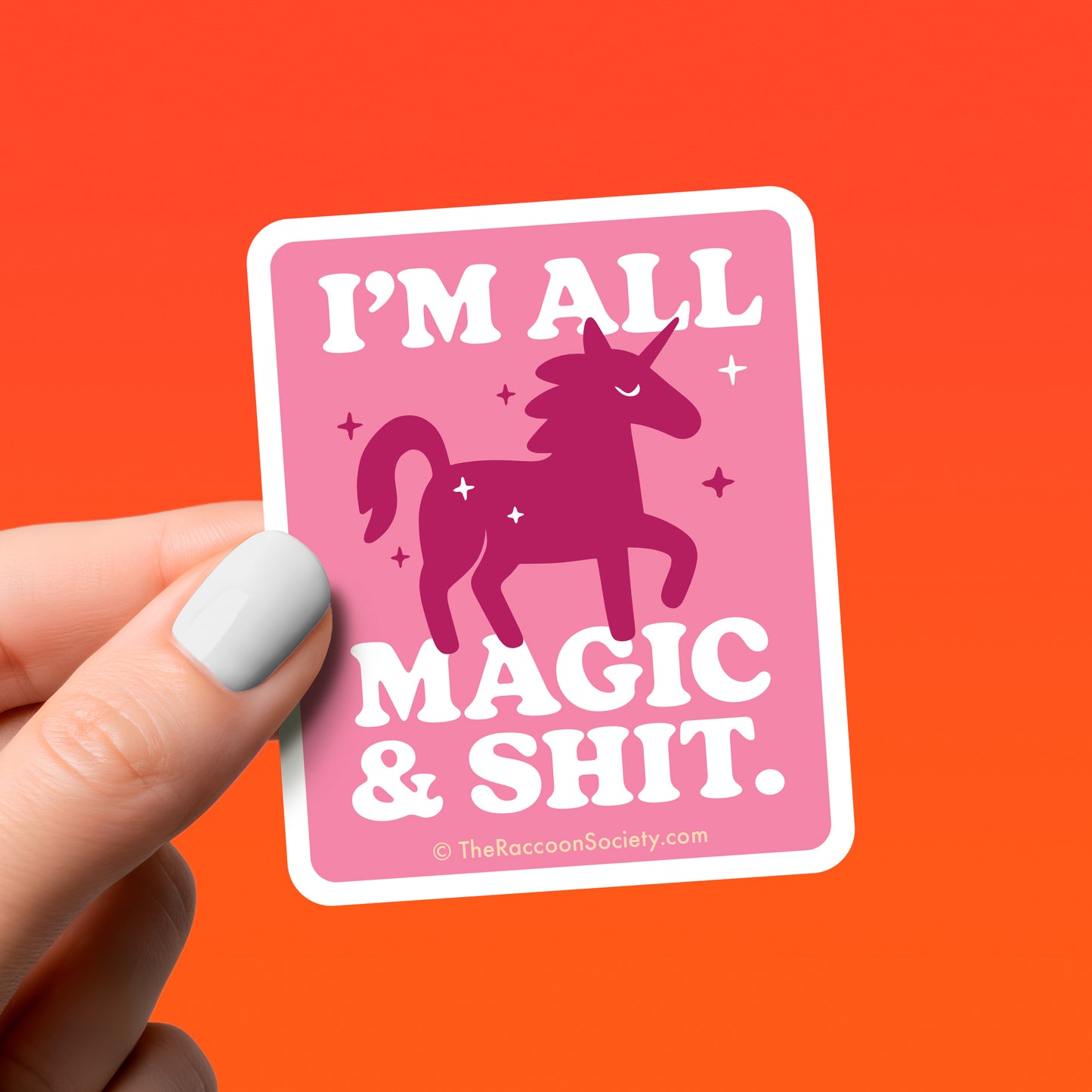 "All Magic and Shit" Sticker