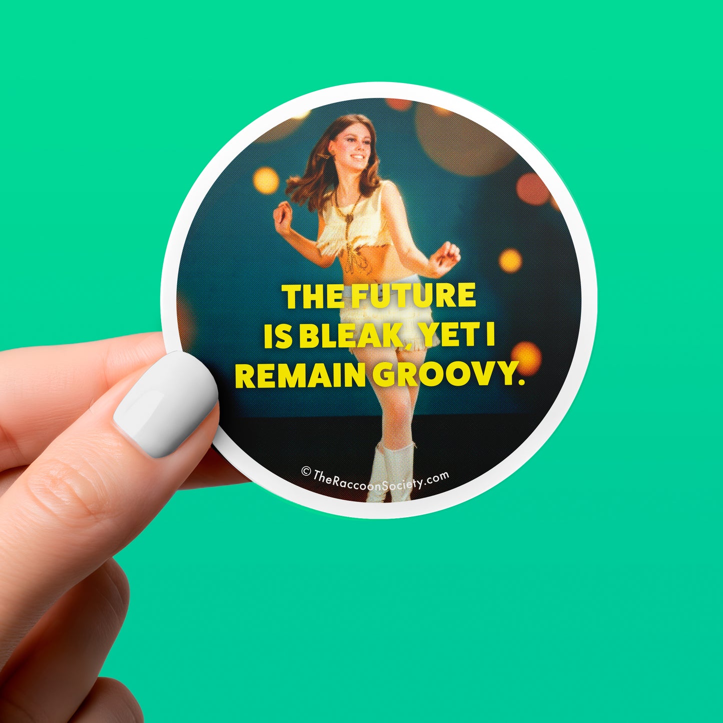 Funny Sticker - REMAIN GROOVY - Retro Humor