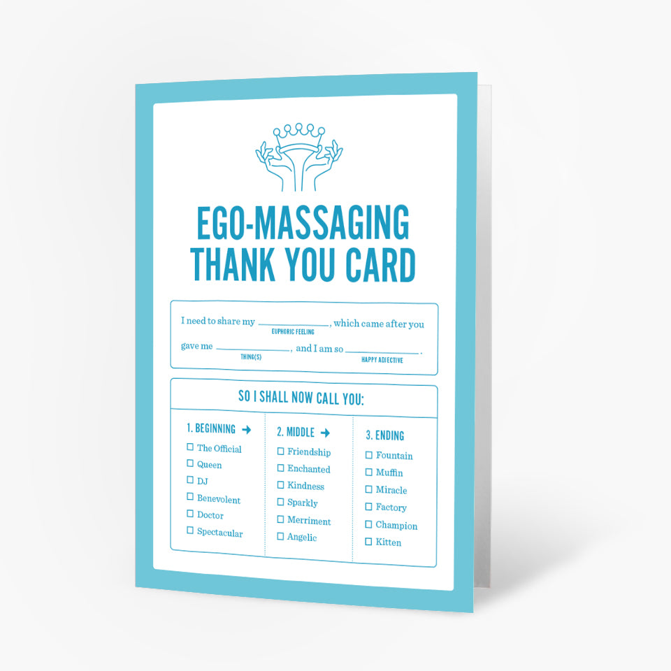 "Ego Massage" Thank You Card