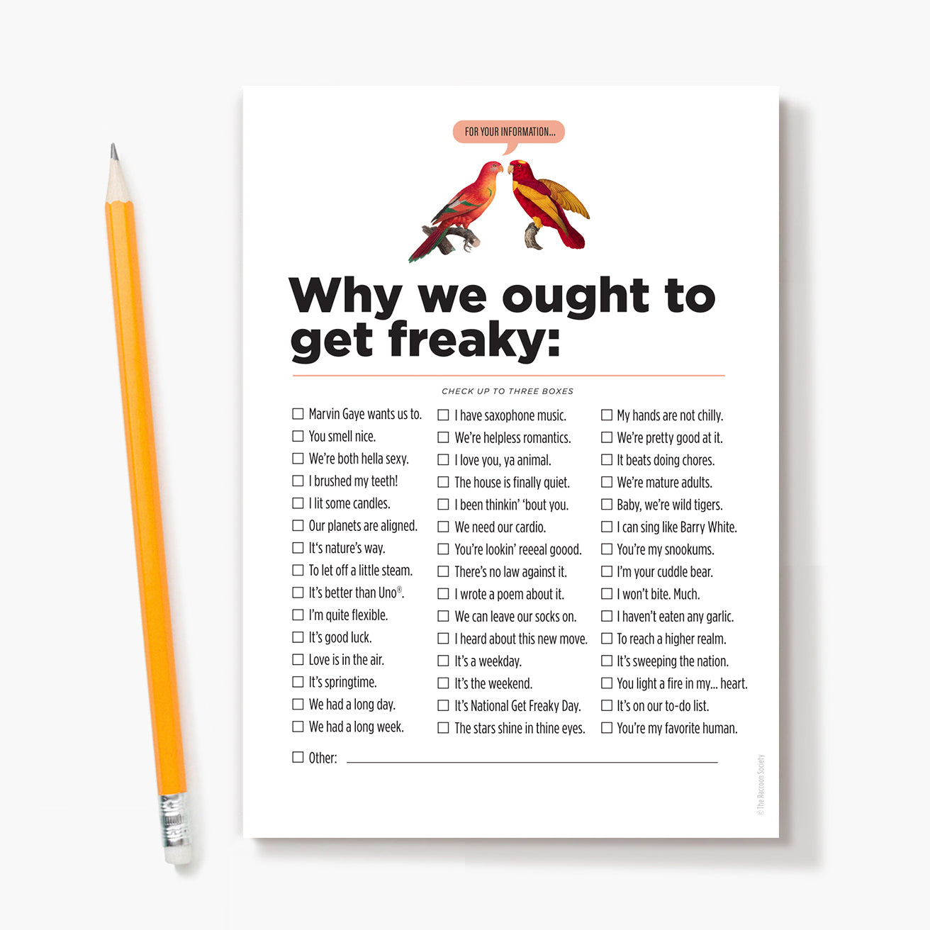 "Get Freaky" Novelty Memo Pad