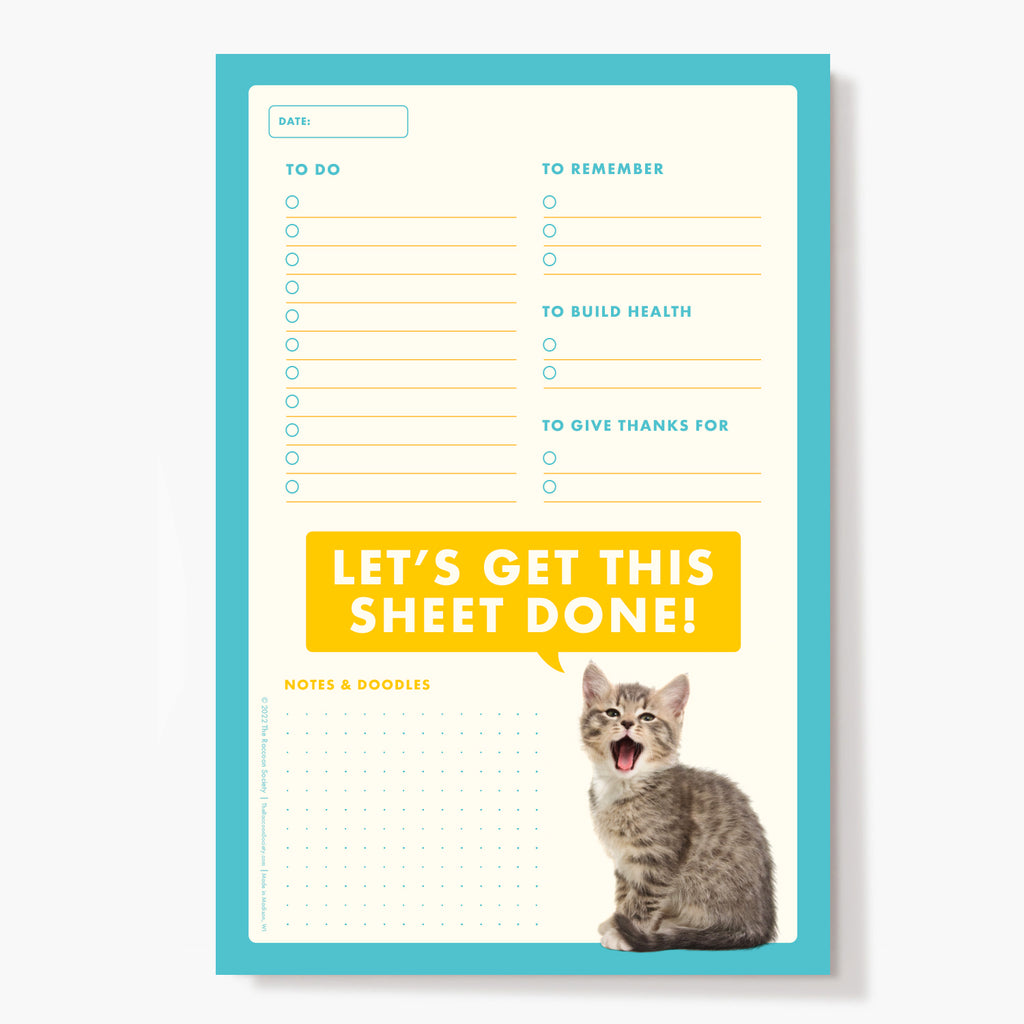 Kitten To-Do Notepad - Get Sheet Done