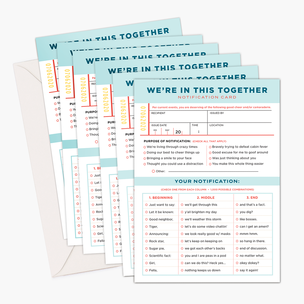 "We're In This Together" Cards 6-pack