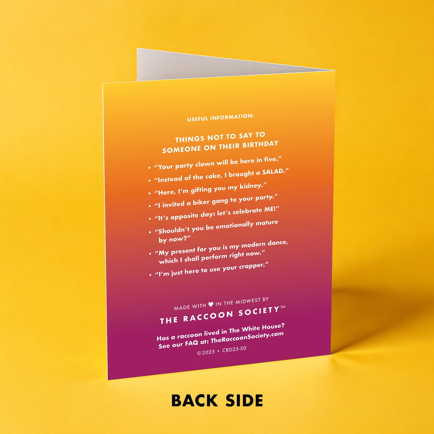 "Out of Hand" Birthday Card