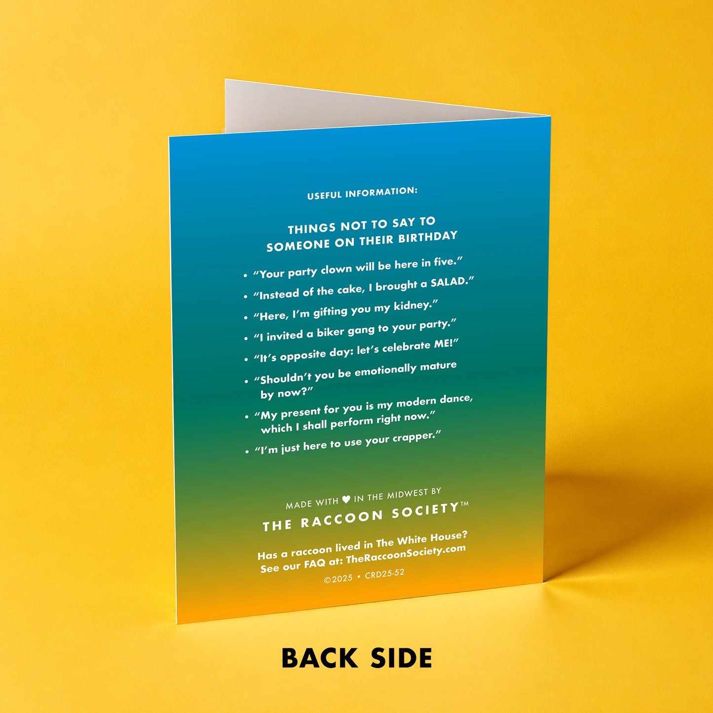 "Just THIS" Birthday Card