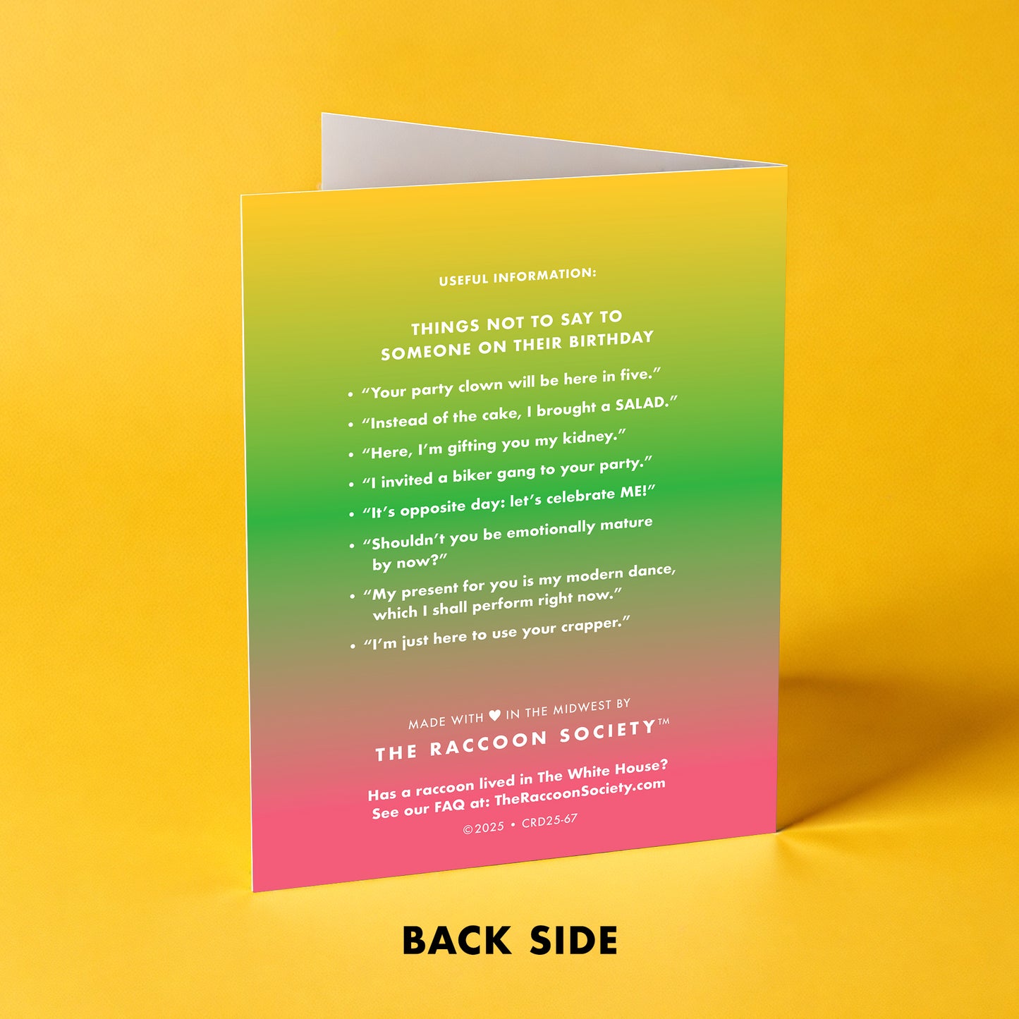 "Teensy Bit Excited" Birthday Card