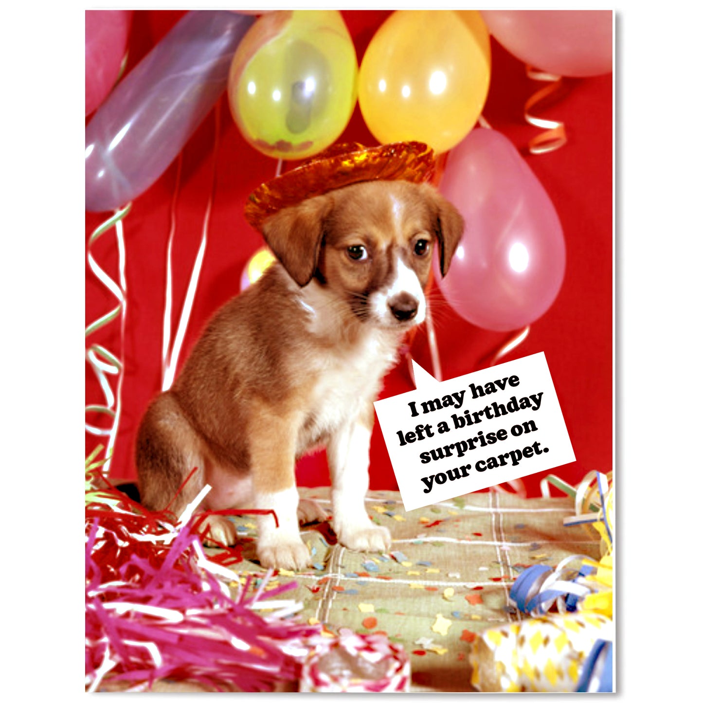 Puppy Surprise - Birthday Card