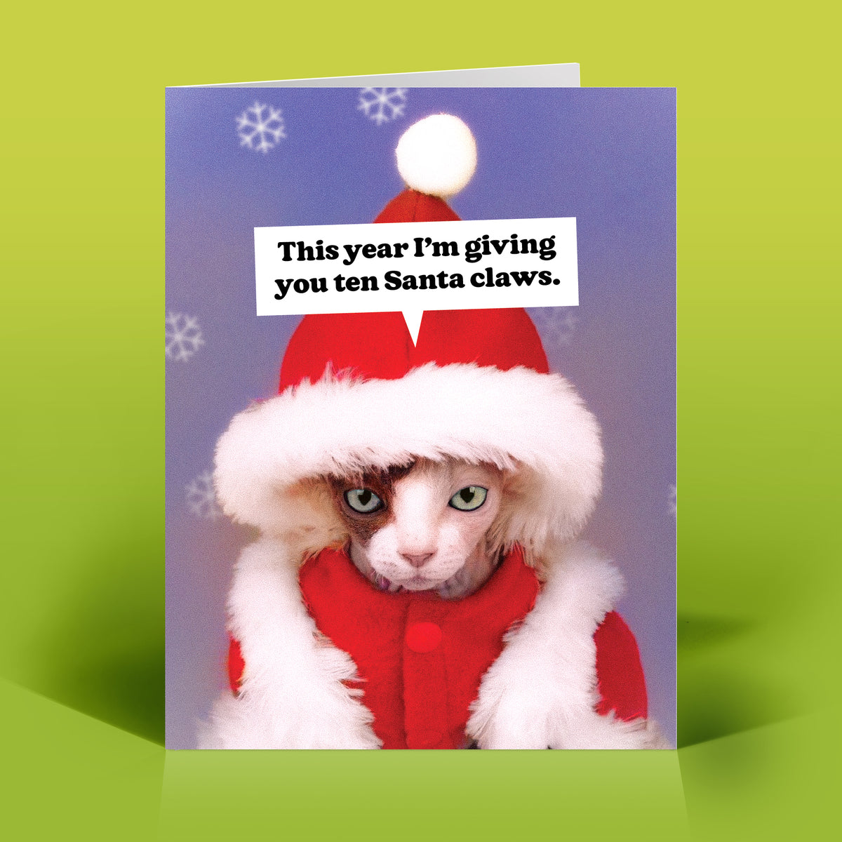 Funny Christmas Card – SANTA CLAWS – Retro Humor