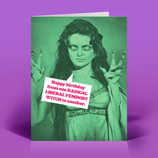 FEMINIST WITCH Birthday Card