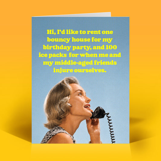 Bouncy House Birthday Card