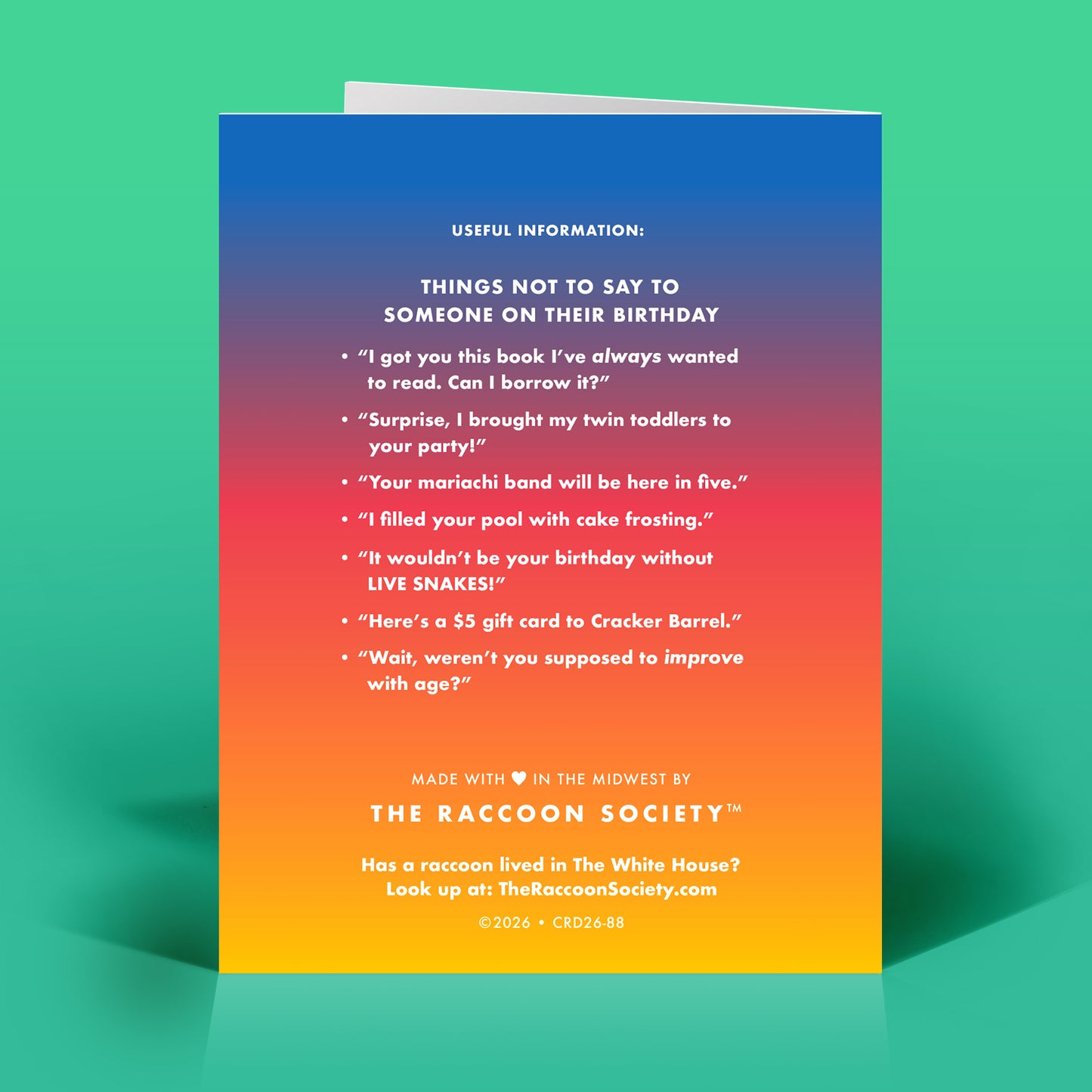 "Happy BirthGay" Card