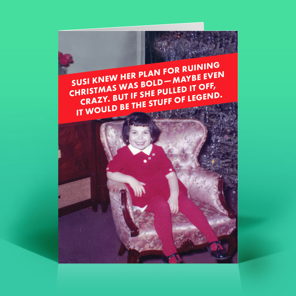 Funny Christmas Card – SUSI'S PLAN – Vintage Humor
