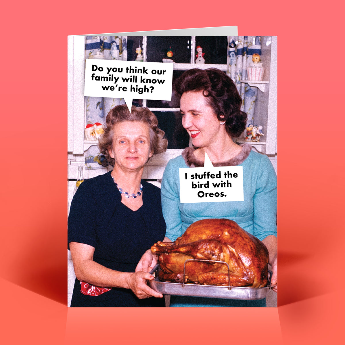 Funny Holiday Season Card – TURKEY HIGH – Vintage Humor