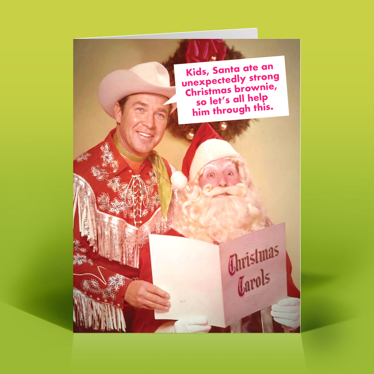 Funny Christmas card – HELP SANTA – Vintage Humor