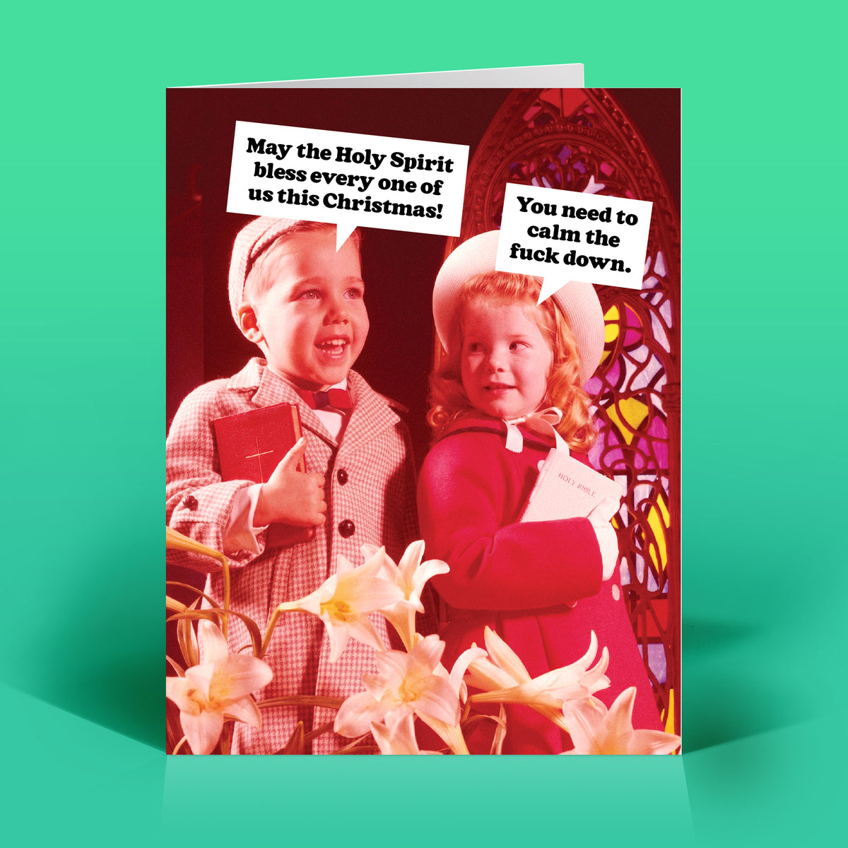 Funny Christmas card – THE HOLY SPIRIT – Vintage Humor
