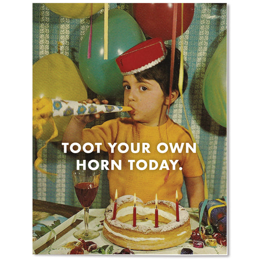 Toot Own Horn Birthday Card