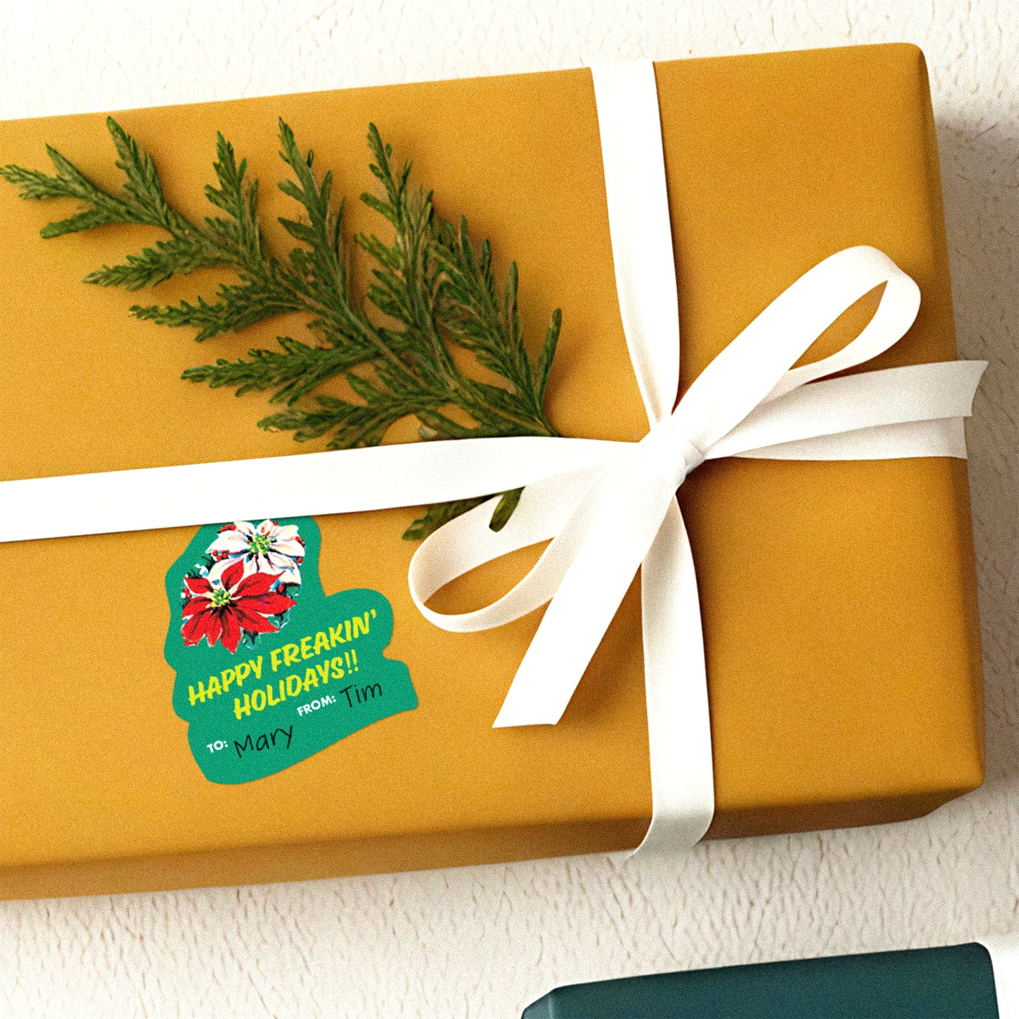 2-PACK of Sassy Holiday Stick-on Gift Tag Sheets