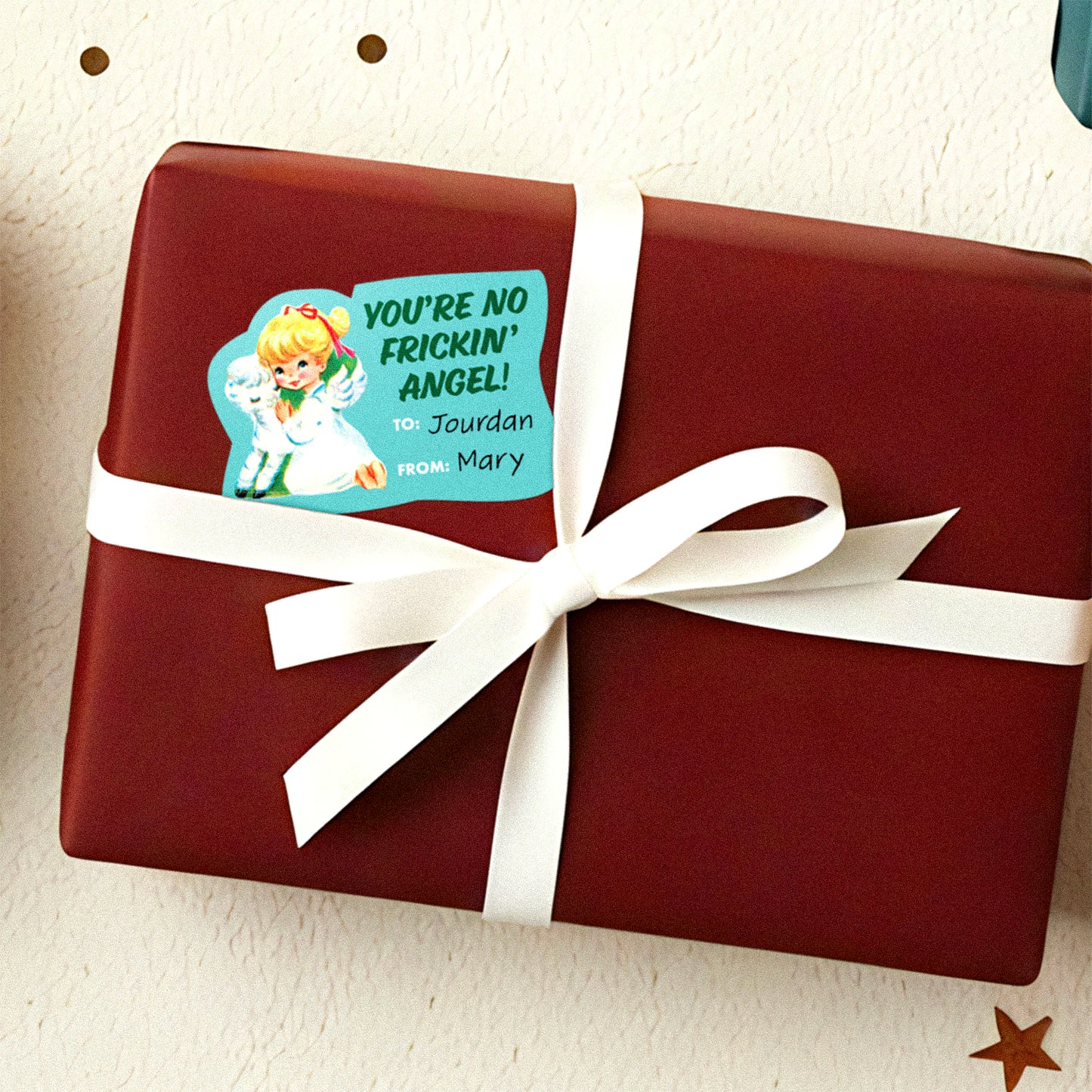 2-PACK of Sassy Holiday Stick-on Gift Tag Sheets