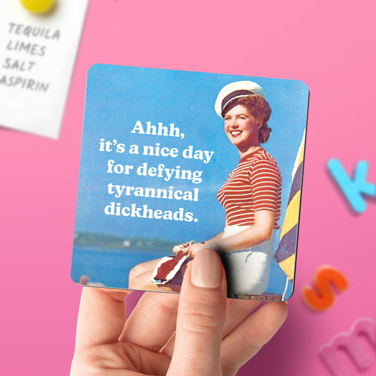 "Defying Dickheads" Magnet