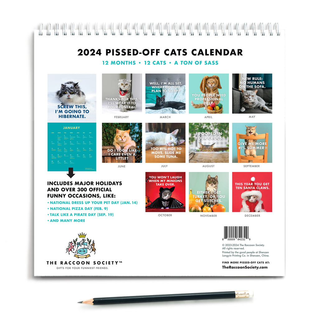 2024 Pissed off Cats Calendar The Raccoon Society 2024-pissed-off-cats-calendar-the-raccoon-society