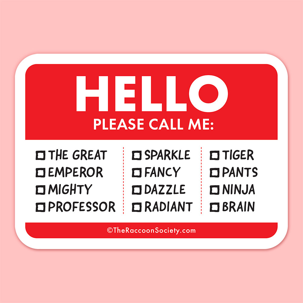 "Name Tag Generator" Sticker