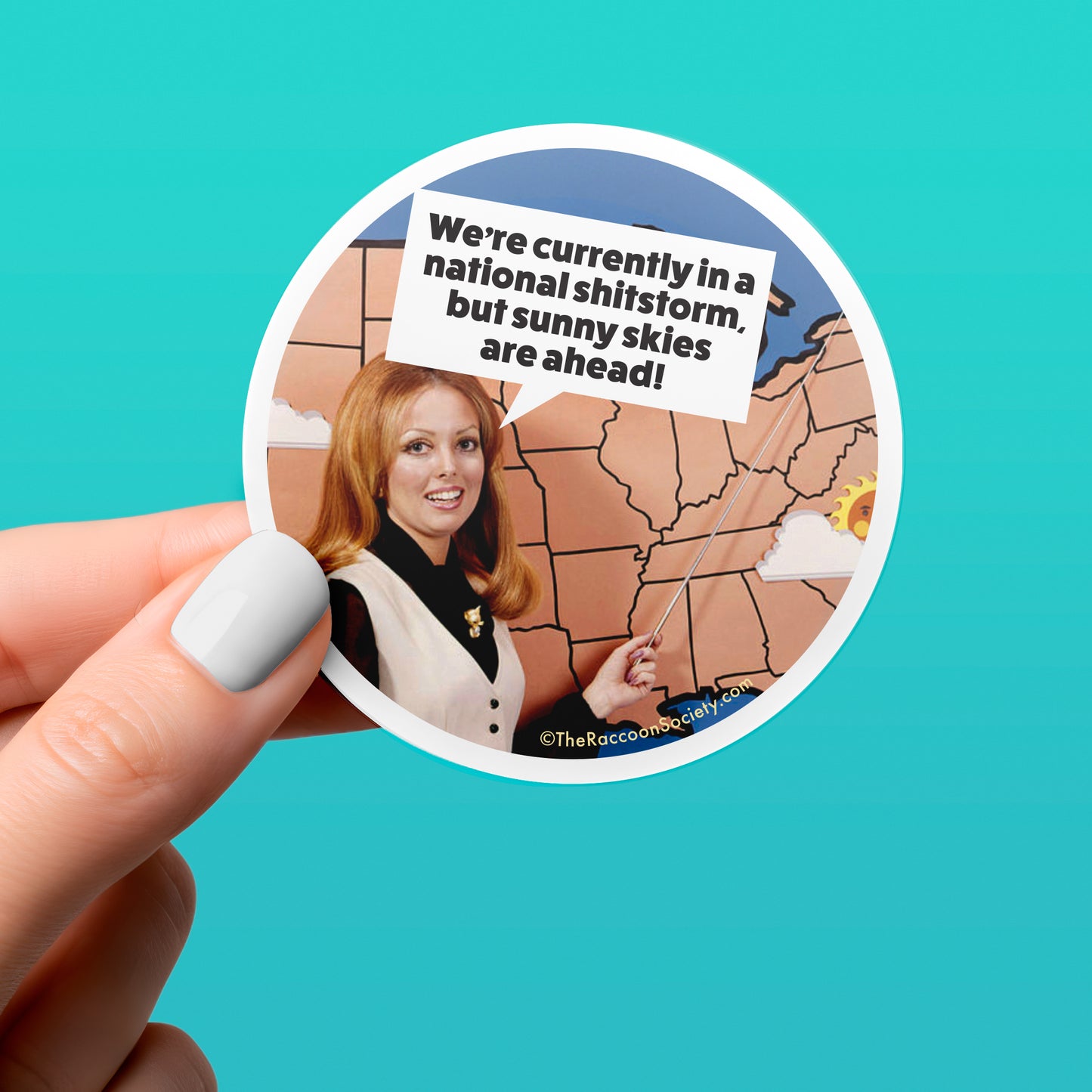 Funny Sticker - NATIONAL SHITSTORM - Retro Humor
