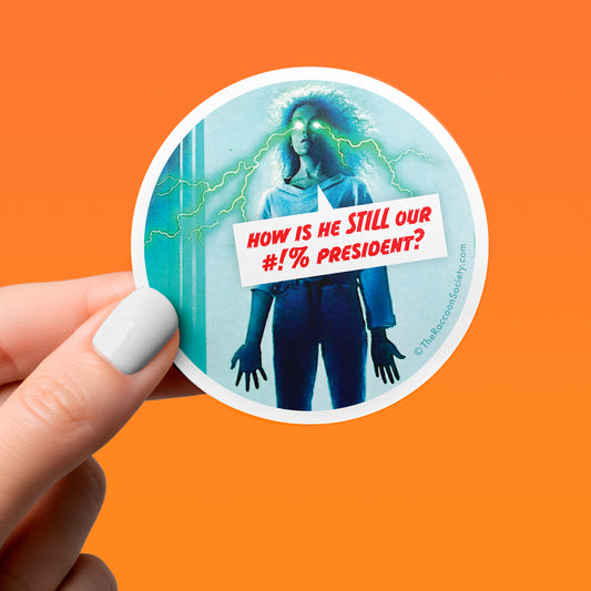 Funny Sticker - HOW? - Retro Humor