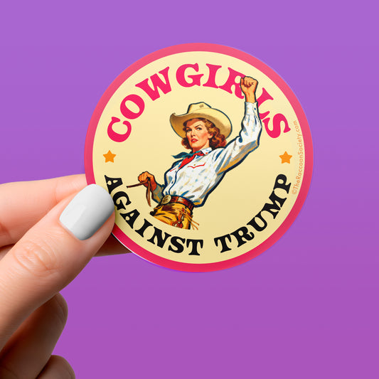 Funny Sticker - COWGIRLS VS. TRUMP - Political