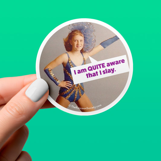 Funny Sticker - QUITE AWARE - Retro Humor