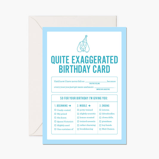 "Exaggerated Birthday" Card