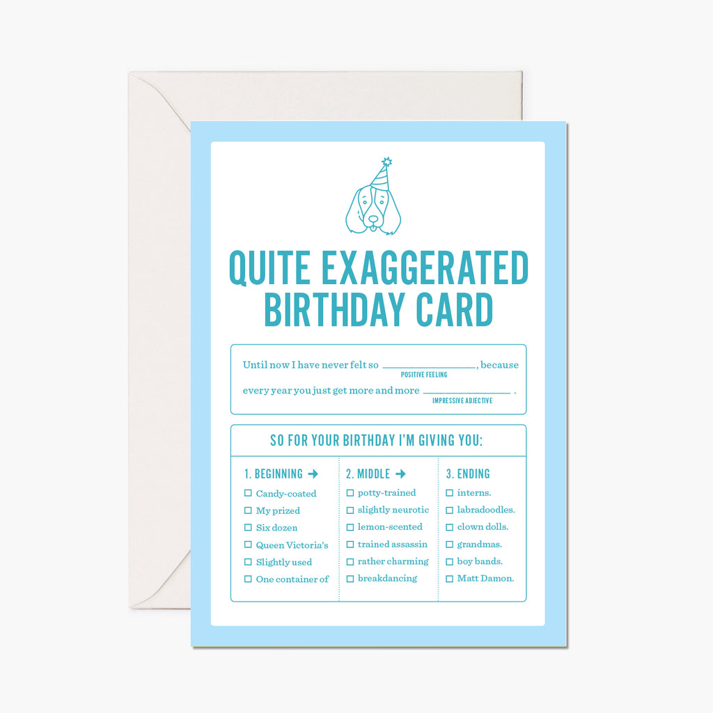 "Exaggerated Birthday" Card