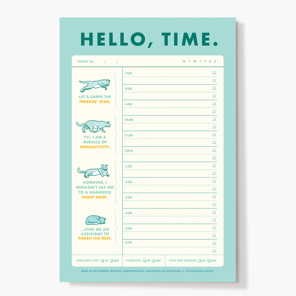 Hello, Time - Daily Planner Pad