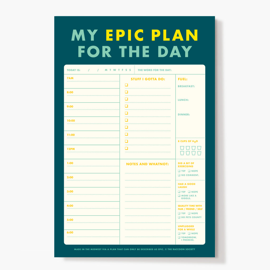 My Epic Plan - Daily Planner Pad