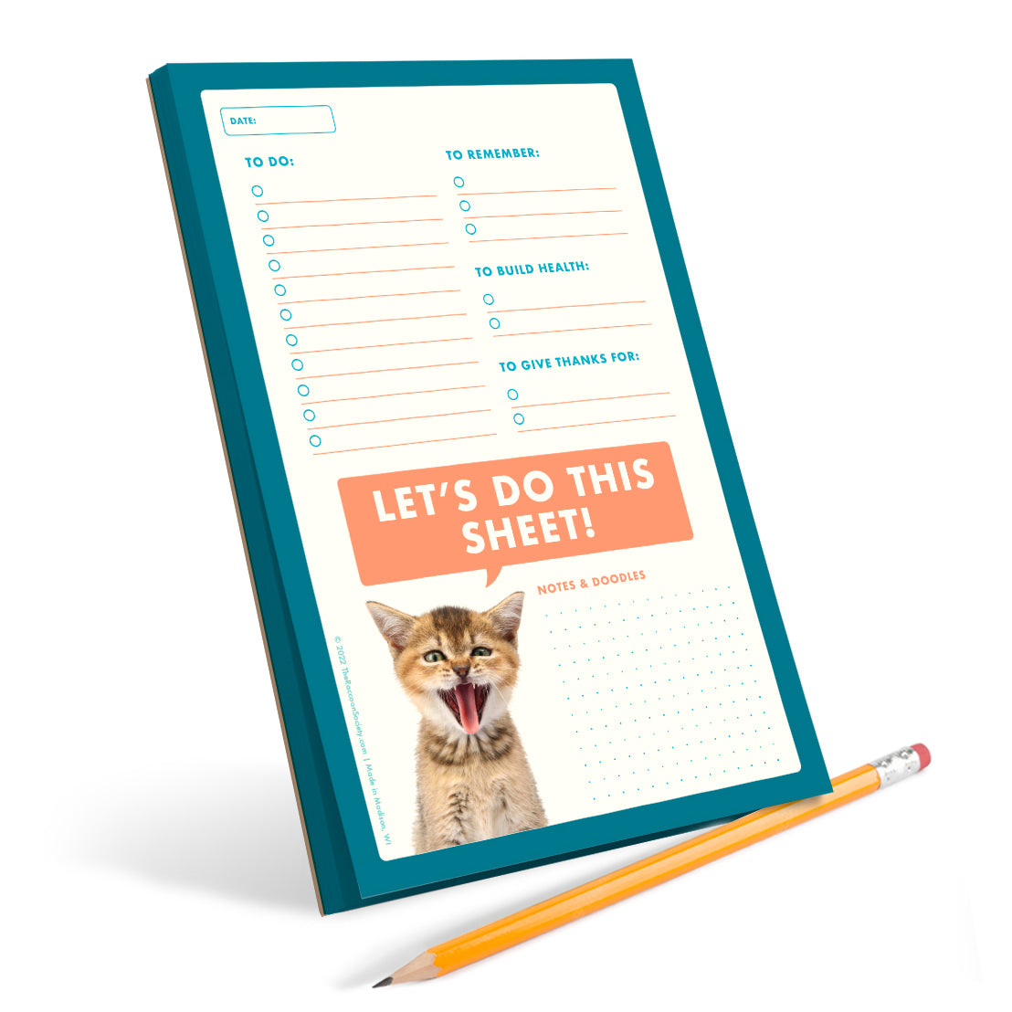 Kitten ToDo Notepad Do This Sheet The Raccoon Society