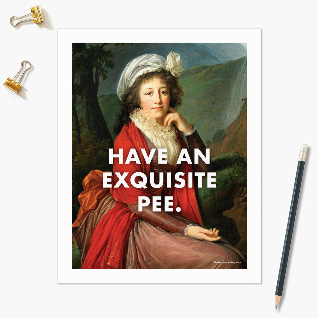 Exquisite Pee - 8x10" Bathroom Print