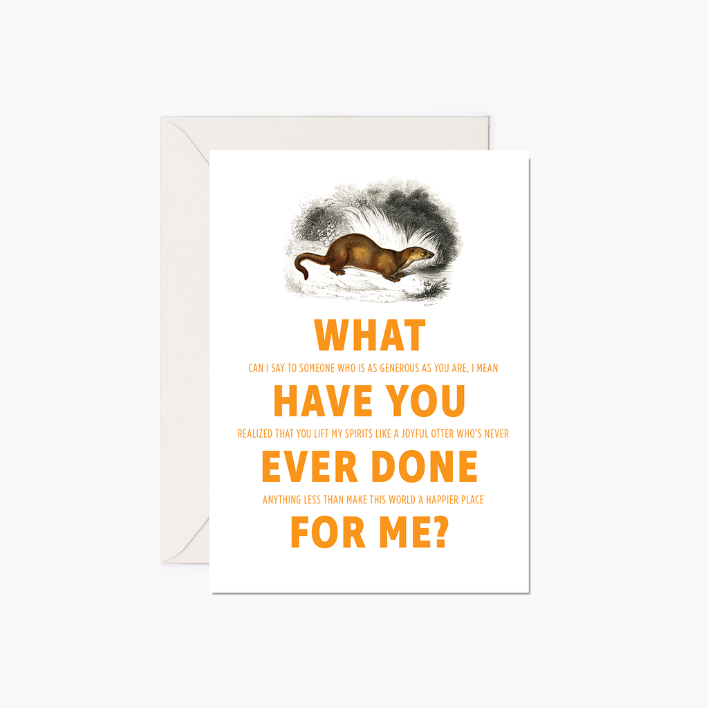 Thank You Card - European Otter